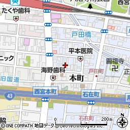 アドバンス　阪神・西宮本校周辺の地図