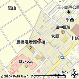 愛知県豊橋市中野町大原39周辺の地図