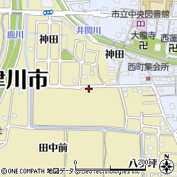 京都府木津川市木津神田42周辺の地図