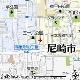 兵庫県尼崎市西立花町4丁目14周辺の地図