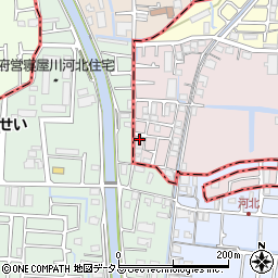 大阪府四條畷市二丁通町27-15周辺の地図