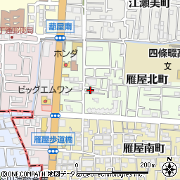 大阪府四條畷市雁屋北町10-13周辺の地図