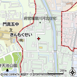 大阪府寝屋川市河北西町周辺の地図