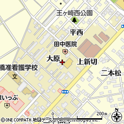 愛知県豊橋市中野町大原12-1周辺の地図