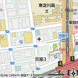 三菱ＵＦＪ銀行新大阪駅前支店周辺の地図