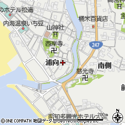 愛知県知多郡南知多町内海浦向周辺の地図