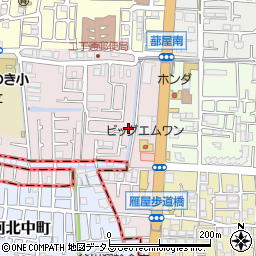 大阪府四條畷市二丁通町6-1周辺の地図