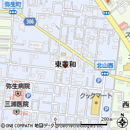 愛知県豊橋市弥生町（東豊和）周辺の地図