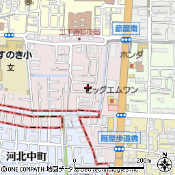 大阪府四條畷市二丁通町6周辺の地図