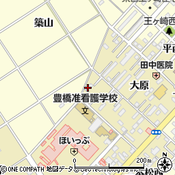 愛知県豊橋市中野町大原60-2周辺の地図