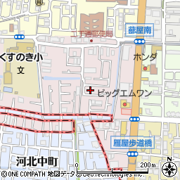 大阪府四條畷市二丁通町6-7周辺の地図