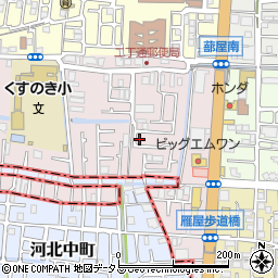 大阪府四條畷市二丁通町6-8周辺の地図