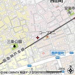 ライフイン芦屋弐番館周辺の地図