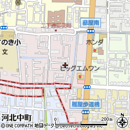 大阪府四條畷市二丁通町6-16周辺の地図