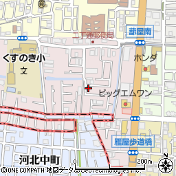 大阪府四條畷市二丁通町6-10周辺の地図