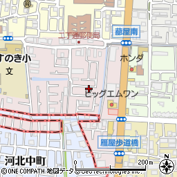 大阪府四條畷市二丁通町6-15周辺の地図