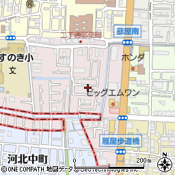 大阪府四條畷市二丁通町6-14周辺の地図