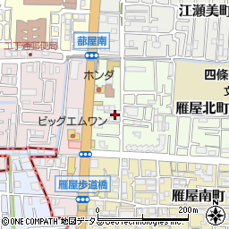 大阪府四條畷市雁屋北町7-9周辺の地図