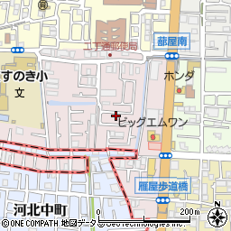 大阪府四條畷市二丁通町6-13周辺の地図