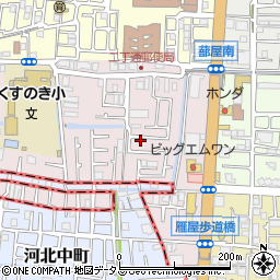 大阪府四條畷市二丁通町6-11周辺の地図