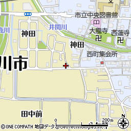 京都府木津川市木津神田43周辺の地図