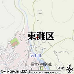 兵庫県神戸市東灘区本山町田辺周辺の地図