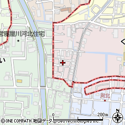 大阪府四條畷市二丁通町26周辺の地図