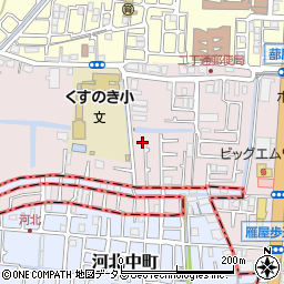 大阪府四條畷市二丁通町周辺の地図