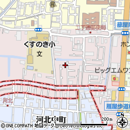 大阪府四條畷市二丁通町12-2周辺の地図