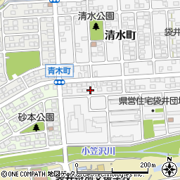 静岡県袋井市青木町1-19周辺の地図