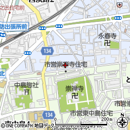 エクセル新大阪周辺の地図