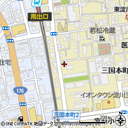 セブンイレブン大阪三国本町２丁目店周辺の地図