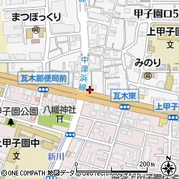 株式会社甲子園花力周辺の地図