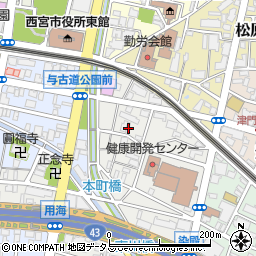 兵庫県西宮市染殿町5-16周辺の地図