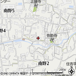 大阪府四條畷市南野周辺の地図