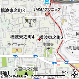 大阪府守口市橋波東之町2丁目8周辺の地図