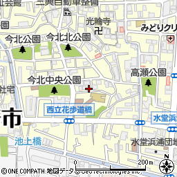 兵庫県尼崎市西立花町3丁目13-3周辺の地図