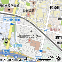 近畿労働金庫西宮支店周辺の地図