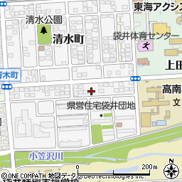 静岡県袋井市青木町2-21周辺の地図