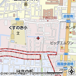 大阪府四條畷市二丁通町11-11周辺の地図