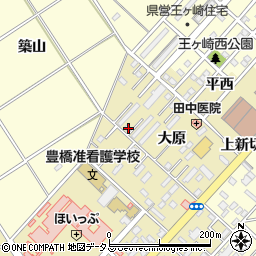 愛知県豊橋市中野町大原30-3周辺の地図