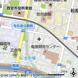 兵庫県西宮市染殿町5周辺の地図