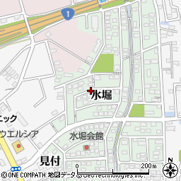 静岡県磐田市水堀周辺の地図