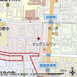 大阪府四條畷市二丁通町3-4周辺の地図