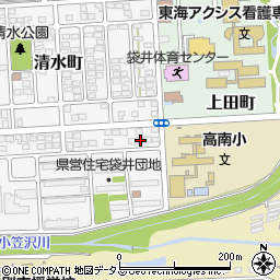 静岡県袋井市青木町2-15周辺の地図