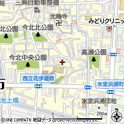 兵庫県尼崎市西立花町3丁目12周辺の地図