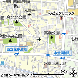 兵庫県尼崎市西立花町3丁目11-22周辺の地図