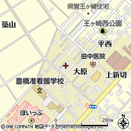 愛知県豊橋市中野町大原29周辺の地図