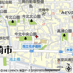 兵庫県尼崎市西立花町3丁目13周辺の地図