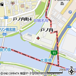 兵庫県尼崎市戸ノ内周辺の地図